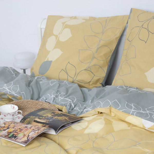 Комплект постільної білизни ТЕП "Soft dreams" Grey Leaf, полуторна - фото №9