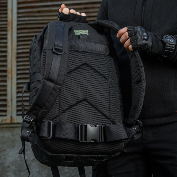 M-Tac рюкзак Large Assault Pack Laser Cut Black - фото №8