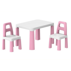 Дитячий стіл із двома стільцями 0457TXK рожевий
