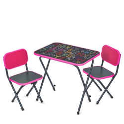 Дитячий Столик Alphabet Alphabet малиновий, складаний, стільниця 60 х 40 см