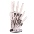 Набір кухонних ножів 7 предметів на підставці Білий HP1851058 - фото №1