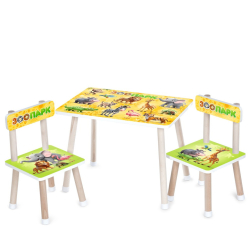 Дитячий Столик M 501-11 стільниця 60 х 40 см, 2 стільчики