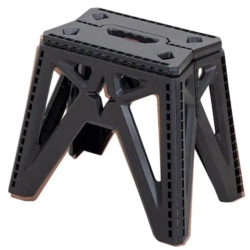 Пластикова складна стілецька туристична похідна розкладний стілець для кемпінгу Чорний SJ-0102B