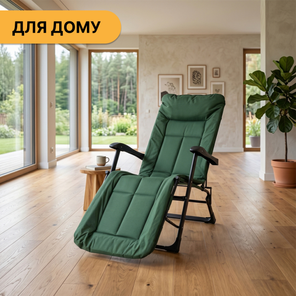 Розкладне крісло ліжко з вбудованим матрацом LEOBRO Green (LB-FCB-G3-GRN) - фото №9