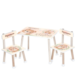 Дитячий столик M 501-29 стільниця 60 х 40 см, 2 стільчики