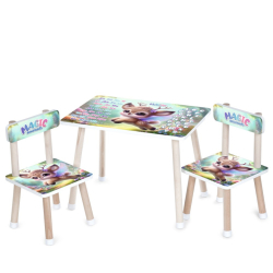 Дитячий столик M 501-30 стільниця 60 х 40 см, 2 стільчики