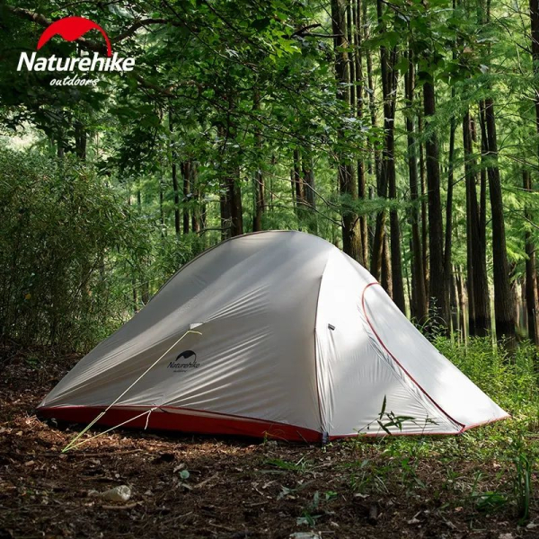 Намет надлегкий двомісний  з футпринтом Naturehike Cloud Up 2 Updated NH17T001-T, 210T, помаранчевий - фото №6