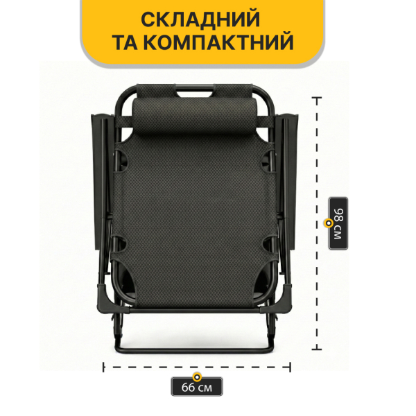 Розкладне крісло ліжко з оксамитовим матрацом LEOBRO Brown (LB-FCB-G4-BRN) - фото №11