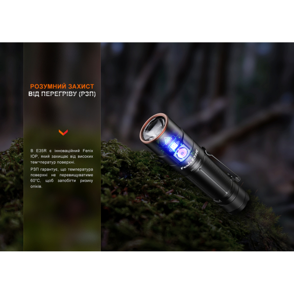 Ліхтар ручний Fenix E35R, блакитний | Лімітована серія - фото №15