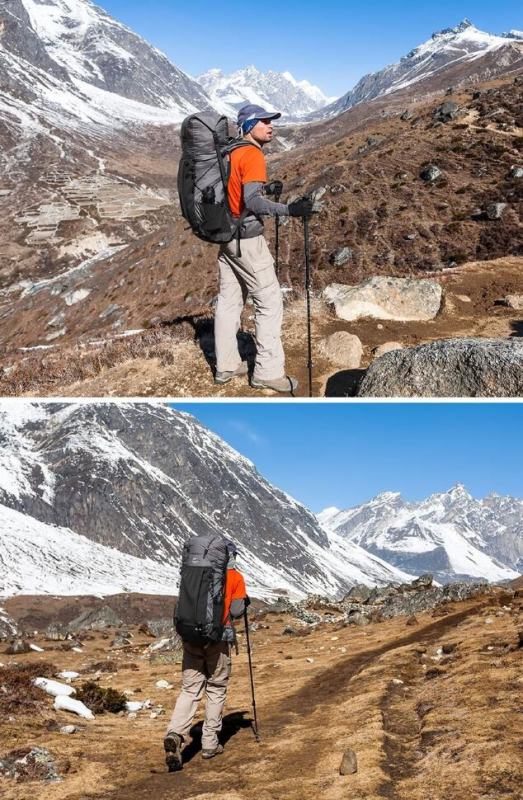 Рюкзак туристичний Naturehike Rock NH19BP095, 60+5 л, чорний - фото №4