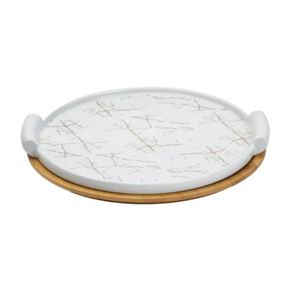 Тортівниця порцелянова зі скляною кришкою 29 см HP1204 - фото №4