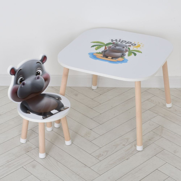 Дерев'яний дитячий столик M 502-6 зі стільчиком - фото №2