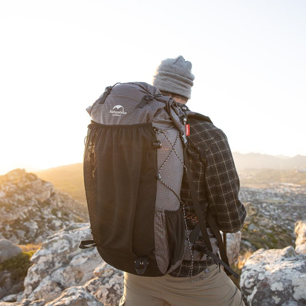 Рюкзак туристичний Naturehike Rock NH19BP095, 60+5 л, графіт в клітинку - фото №8
