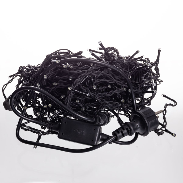 Вулична гірлянда Бахрома 25 м 405 LED чорний провід Синій 25MBBL - фото №6