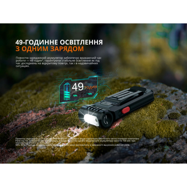 Ліхтар ручний Fenix SW05R-UV LED чорний - фото №18