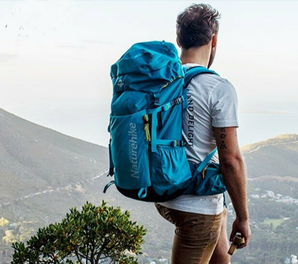 Рюкзак туристичний Naturehike NH18Y045-Q, 45 л, блакитний - фото №3