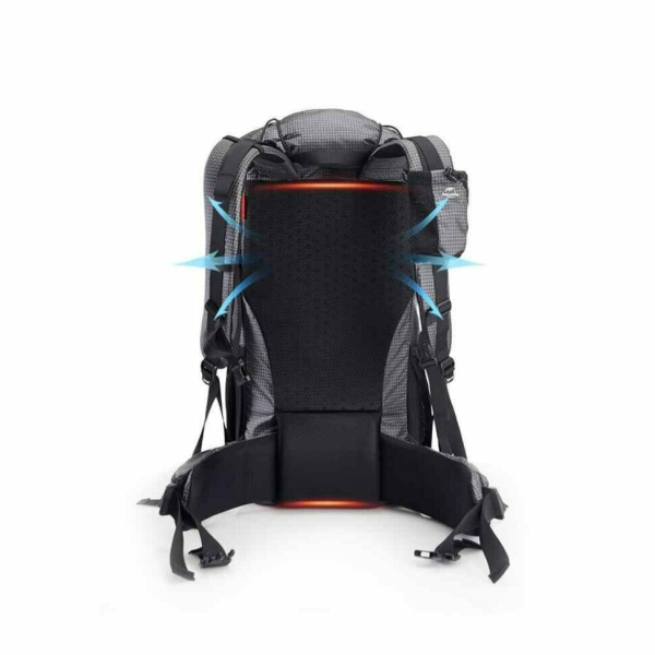 Рюкзак туристичний Naturehike Rock NH20BB113, 40+5 л, чорний - фото №2