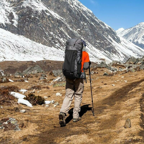 Рюкзак туристичний Naturehike Rock NH20BB113, 40+5 л, чорний - фото №4