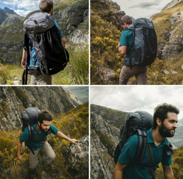 Рюкзак туристичний Naturehike Rock NH20BB113, 40+5 л, чорний - фото №5