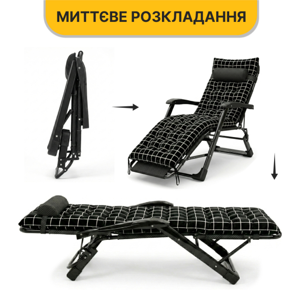 Розкладне крісло ліжко з оксамитовим матрацом LEOBRO (LB-FCB-G4-PAT) - фото №12