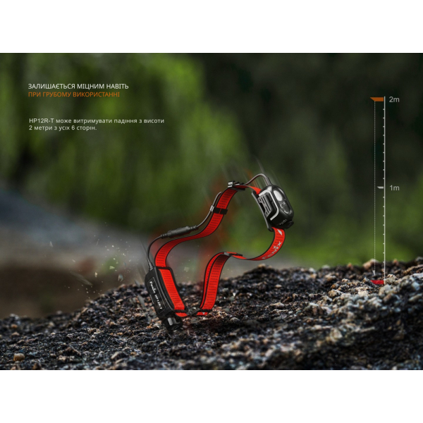 Ліхтар налобний Fenix HP12R-TB чорний - фото №33