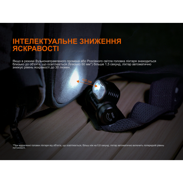 Ліхтар налобний Fenix HM55R, фіолетовий - фото №18