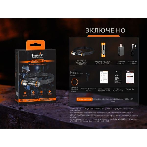 Ліхтар налобний вибухобезпечний Fenix WH35RE - фото №21