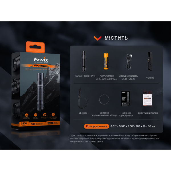Ліхтар ручний Fenix PD36R Pro - фото №19