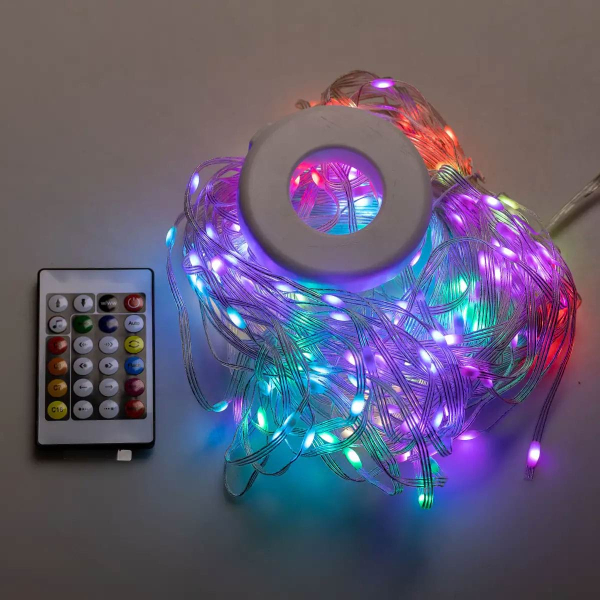 Розумна гірлянда Smart 200 LED довжина 2 м з керуванням зі смартфона прозора, мультиколор 1733042W - фото №5