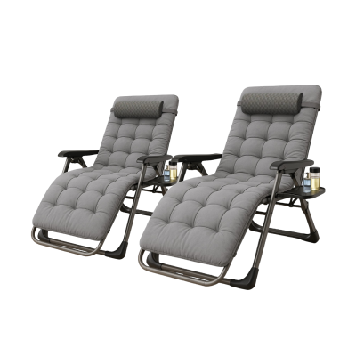 Комплект шезлонгів з функцією нульової гравітації Zero Gravity LEOBRO Сірий - фото
