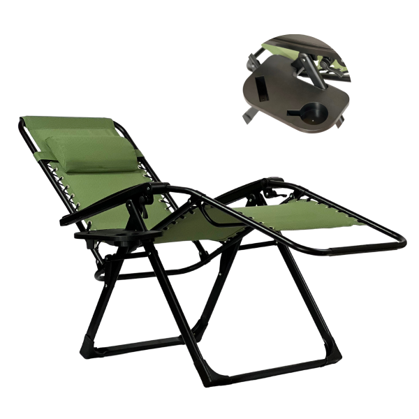 Розкладне крісло шезлонг LEOBRO Zero Gravity Premium Pistachio (LB-ZGC-G2-PST) - фото №4