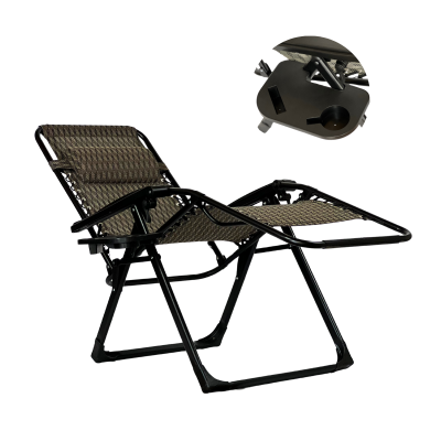 Розкладне крісло шезлонг LEOBRO Zero Gravity Premium Plaid (LB-ZGC-G2-PLD) - фото