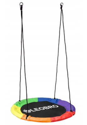 Садова гойдалка гніздо LEOBRO 120см (Різнокольорова) - фото