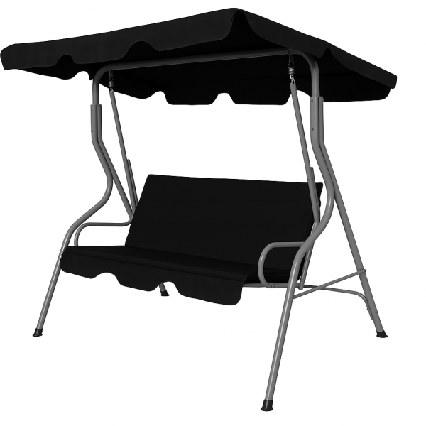 Гойдалка з подушками на 3 особи LEOBRO Relax Black - фото