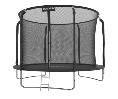 Батут із внутрішньою захисною сіткою 252 см LEOBRO Premium 8FT BLACK - фото