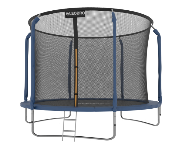 Батут із внутрішньою захисною сіткою 252 см LEOBRO Premium 8FT BLUE - фото