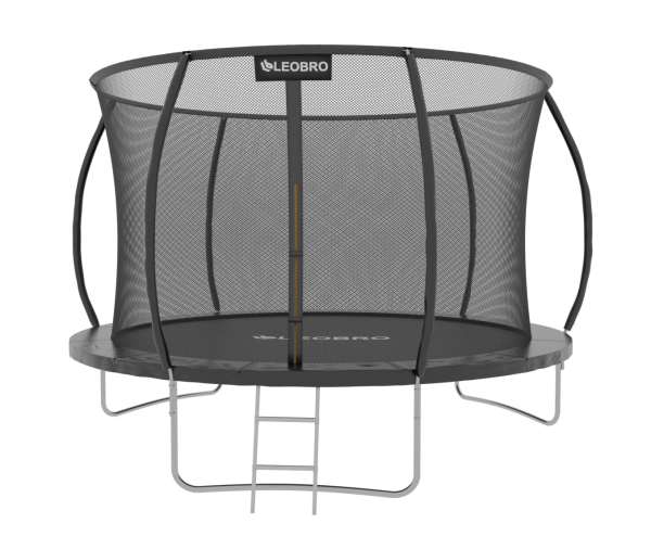 Батут із внутрішньою захисною сіткою 252 см LEOBRO Premium Pro 8FT BLACK - фото