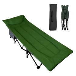 Туристична похідна розкладачка з вбудованим матрацом LEOBRO Green (LB-CC-K1-GRN)