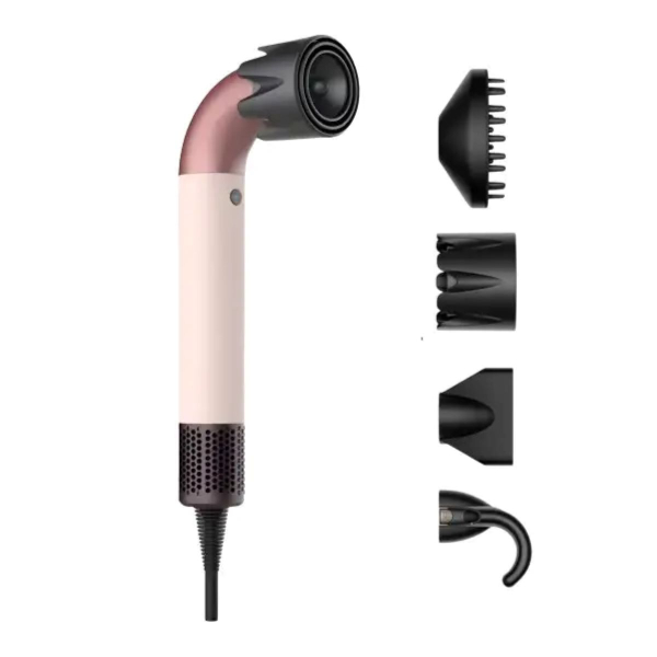 Фен стайлер Super Hairdryer мультистайлер 1600 Вт прилад для волосся з холодним гарячим повітрям 4 насадки Рожевий HP-3P - фото №2