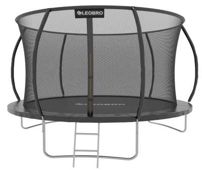 Батут із внутрішньою захисною сіткою 312 см LEOBRO Premium Pro 10FT BLACK - фото