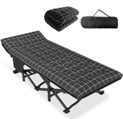 Розкладачка для туризму LEOBRO з товстим оксамитовим матрацом (LB-CC-L2-PAT) - фото