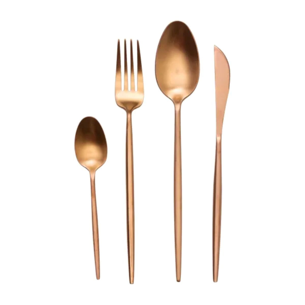 Набір столових приборів 24 предмети столовий набір на 6 персон Бронза HP-20-18 - фото №5