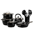 Набір посуду для приготування з нержавіючої сталі 12 предметів, чорний HP33548 - фото №1