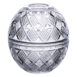 Серветниця на стіл кухонна Ø15 см серветниця скляна кругла кругла у формі яйця HP-4-110