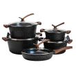 Набір каструль з антипригарним покриттям та кришкою з жароміцного скла HP33528B - фото №1