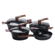 Набір для приготування з антипригарним покриттям 4 предмети, чорний HP33531B - фото №1