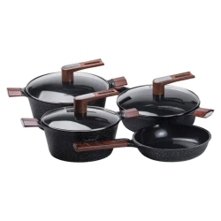 Набір для приготування з антипригарним покриттям 4 предмети, чорний HP33531B