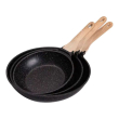 Набір з 3 алюмінієвих сковорідок з товстим дном MGC Чорний HP-4-410B - фото №1