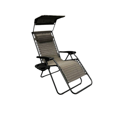 Розкладне крісло шезлонг з козирком LEOBRO Zero Gravity Plaid (LB-ZGC-H1-PLD - фото