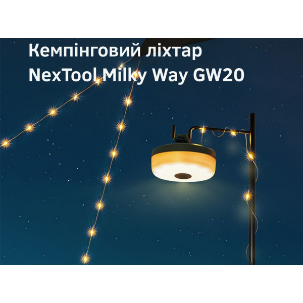 Кемпінговий ліхтар-гірлянда NexTool Milky Way - GW20, біла (20 метрів) - фото №12